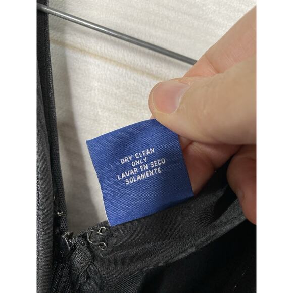 Vtg Phool Dress XL Little Black Beaded Overlay Lined Party 50's Retro Look NEW! - Picture 8 of 12